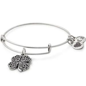 Alex and Ani Four Leaf Clover Bangle Charm Bracelet